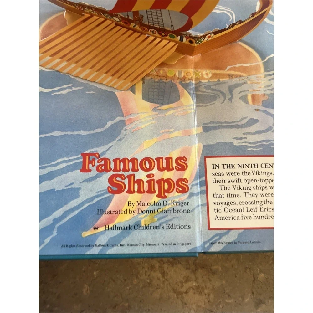 The Hallmark Pop-Up Book of Famous Ships by Malcolm D. Kriger Hardcover